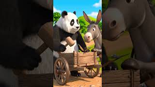 "Red Panda 🐾 Fixes a Broken Cart… Donkey 🫏 &amp; Butterfly 🦋 Help!"