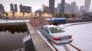 GTA 4 WINTER CRASH TEST OF REAL CARS  WINTER MOOD (WINTER CRASH TEST #81)