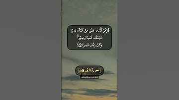 سورة الفرقان الآية ٥٣ الى ٥٦ بصوت الشيخ محمد صديق المنشاوي