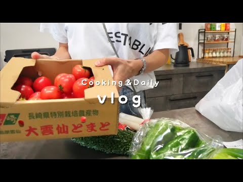 【料理vlog】夏野菜の献立／キャンプギア購入品／高たんぱく質ごはん【二人暮らし】