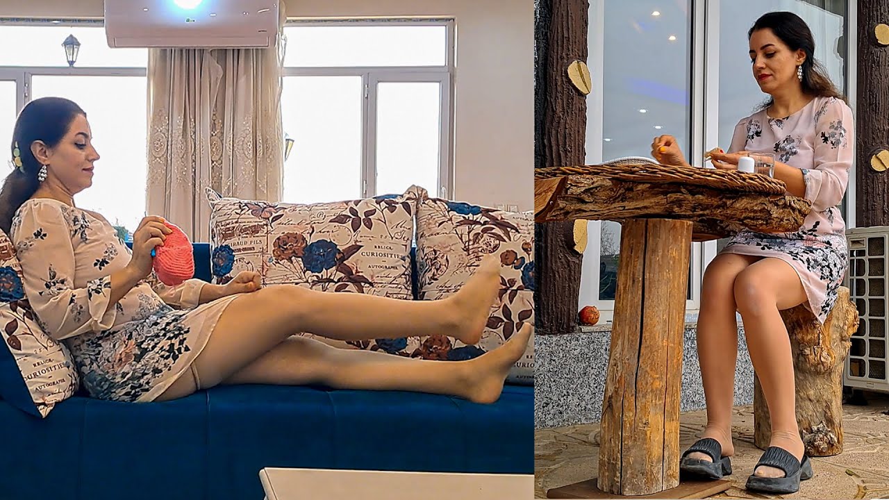 A Cozy Rainy Daily Routine: Cooking, Eating Outside & Knitting 🌧️