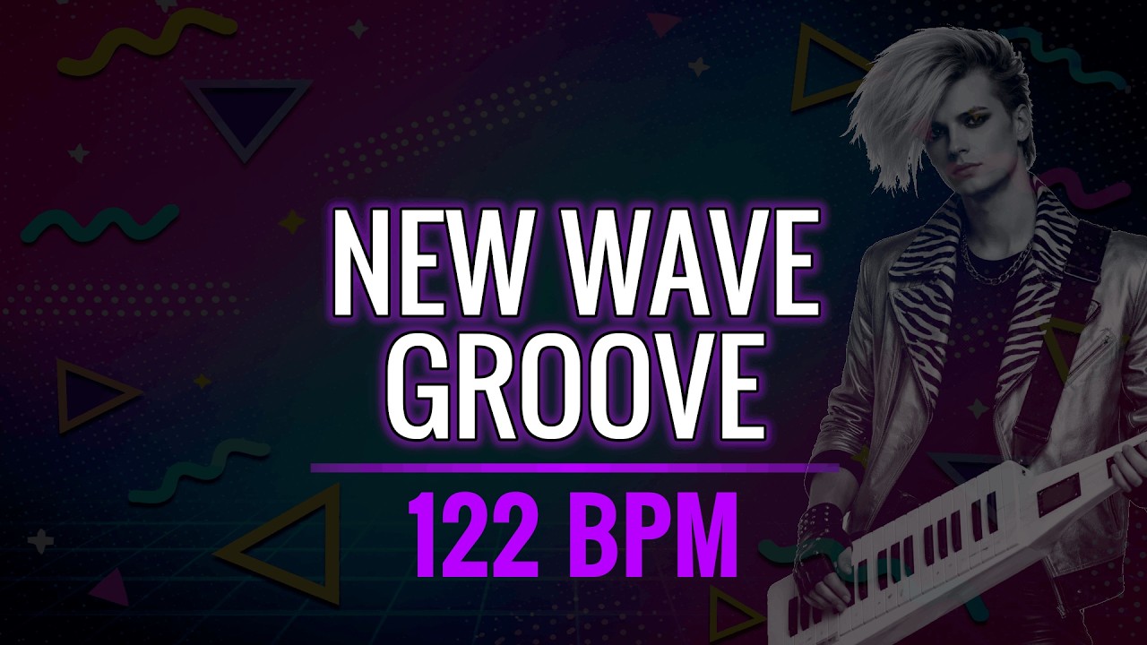 New Wave Drum Backing Track – 122 BPM – Retro 80s Synth Pop Style