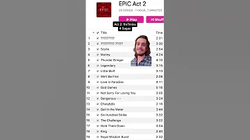 EPIC songlist