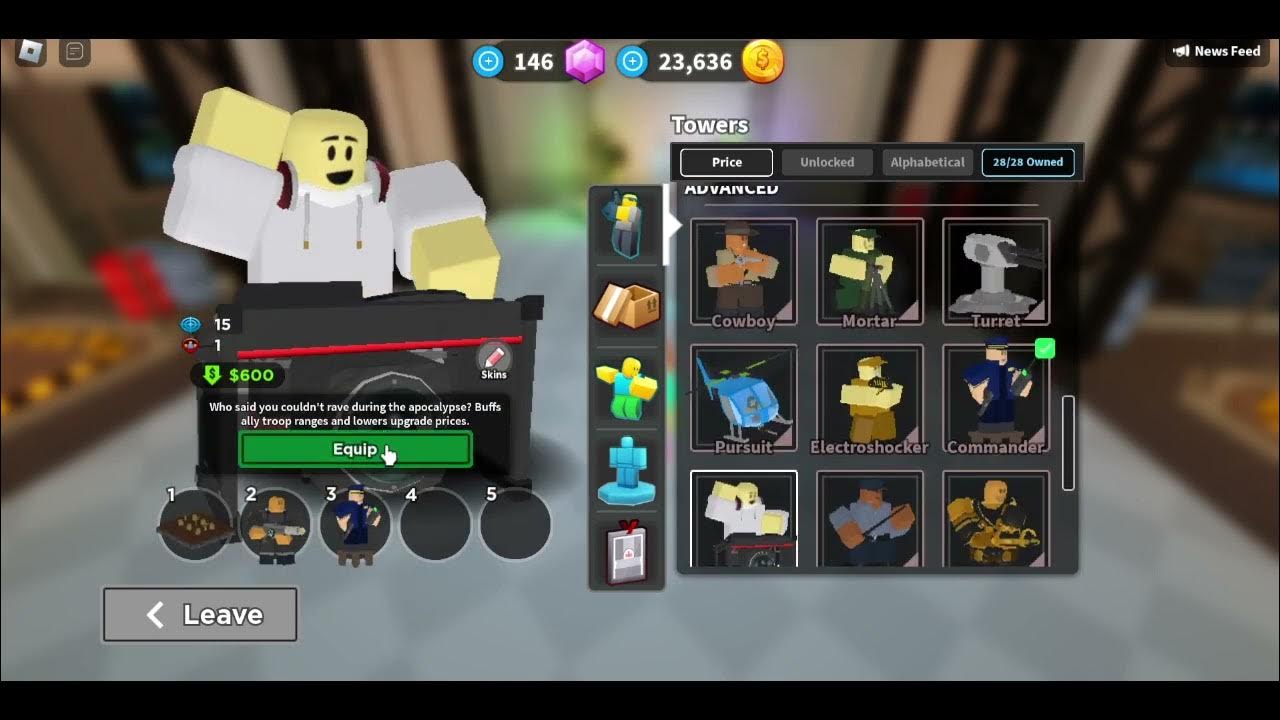 Best loadout for pizza party roblox tds youtube