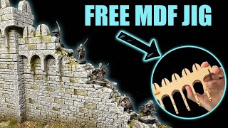 Epic Scratch Built Ruined Castle Walls for WARHAMMER