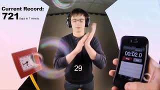Worlds fastest clapper. (802 claps in 1 minute) Profile