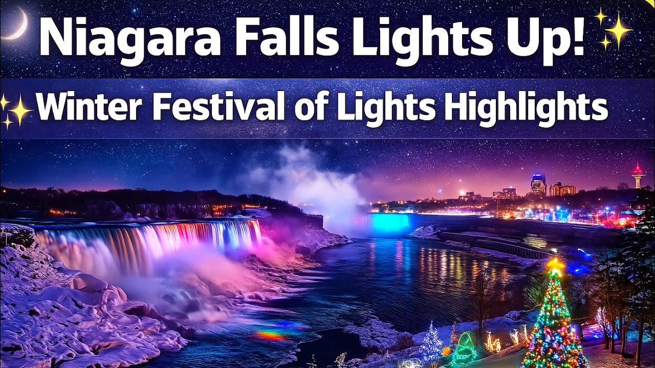 Niagara Falls Lights Up! 🌙✨ | Winter Festival of Lights Highlights