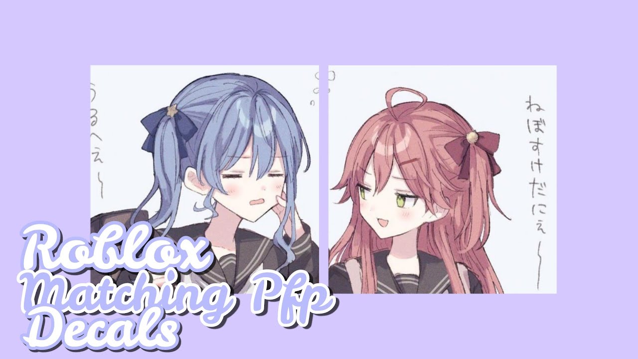 Aesthetic BFF Matching Anime decals/decal id  For Royale high and Bloxburg  (＾∇＾)ﾉ♪ - BiliBili
