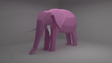 Blender Timelapse Low Poly Elephant