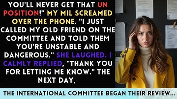 I Cancelled Your UN Position My MIL Laughed. The International Committee