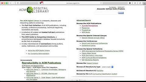 Demo of ACM - Digital Library