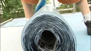 Application of Flintlastic SA roof system for lowslope residential roofing