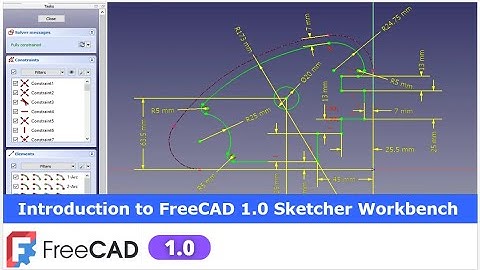 Introduction to FreeCAD 1.0 Sketcher Workbench | FreeCAD Tutorial | 3D Modeling | Learn FreeCAD |