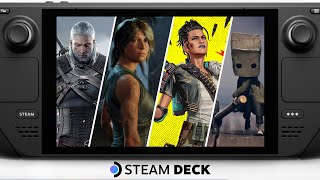 Steam Deck : The Witcher 3, Apex Legends, Shadow of the Tomb Raider, Little Nightmares II