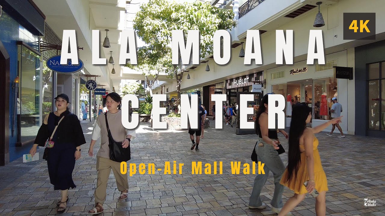4K Walking the World’s Largest Open-Air Mall 🌴 | Ala Moana Center, Honolulu EP. V | Aloha Walks