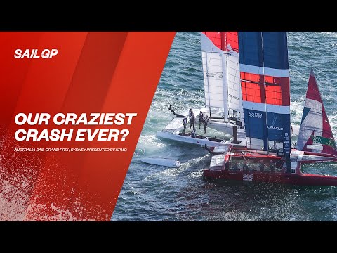 Craziest Crash in SailGP History? ALL ANGLES | Great Britain vs Japan | Australia SailGP