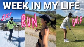 Spring Week in My Life | Run, Ski, and Golf with Me!