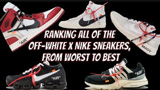 off white nike ranked