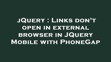 jQuery : Links don