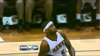 Josh Smith One-Handed Tomahawk Dunk on the Fastbreak Against the Bobcats (December 17, 2010)
