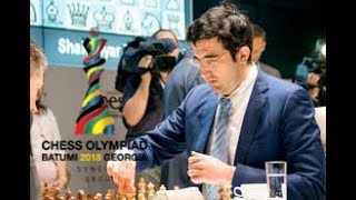 Shocking! Former World Champion Vladimir Kramnik Checkmated. 43rd Chess Olympiad Batumi Georgia 2018