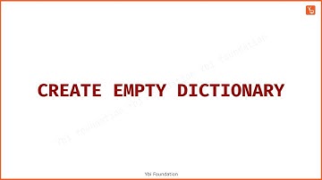 Creating Empty Python Dictionary | Python Programming | English