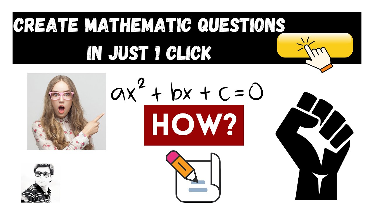 Create mathematics questions without any doubt in just 1 click | Make ...