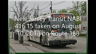 [AUDIO] New Jersey Transit NABI 416 15 on Route 158