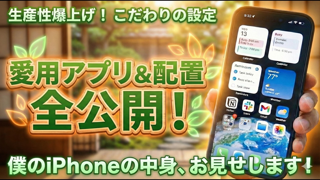 【iPhone】僕のiPhoneのホーム画面と設定を大公開します。