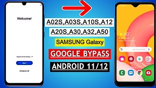 samsung a02s/a03s/a10s/a20s/a30/a32/a50 google account unlock | all samsung frp bypass android 11/12