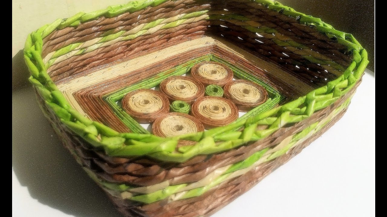 How to make a Tray with Newspaper YouTube