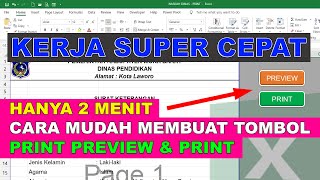 Cara Membuat Tombol Print dan Print Preview di Excel