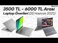 3500-6000TL Arası En İyi Laptop Önerileri - 25 Haziran 2021