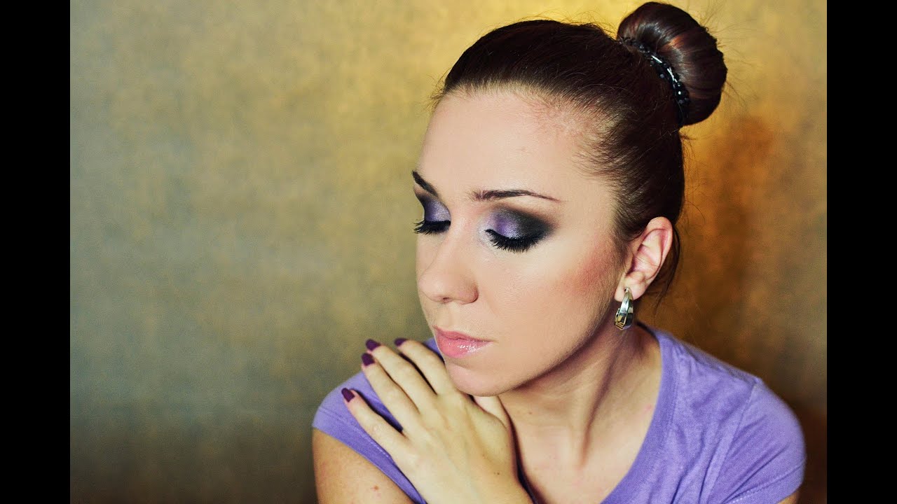 Mocny Wieczorowy Makijaż Czerń I Fiolet Evening Make Up