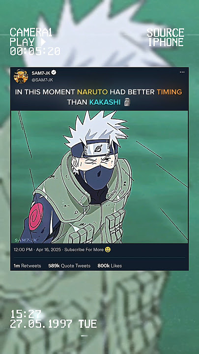 IN THIS SCENE, NARUTO HAD BETTER TIMING THAN KAKASHI πΏπ€―...