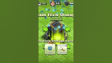 COC DARK ELIXIR STORAGE LEVEL 1 TO MAX TH 16 UPDATE