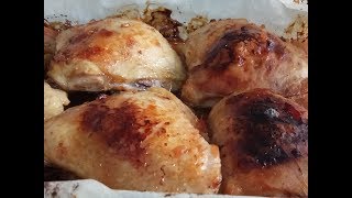 Roast chicken with cabbage and onion-עוף צלוי בכרוב ובצל