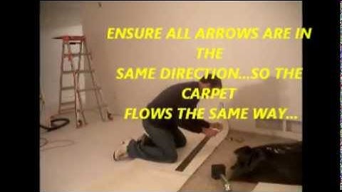 Pad attatched carpet seam.wmv
