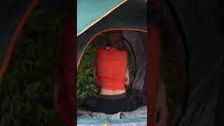 SOLO CAMPING GIRL TO CATCH SHRIMP FOR COOKING IN THE WILD #camping #bushcraft #relax #outdoors screenshot 3