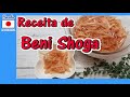 Receita de Beni Shoga (conserva de gengibre marinado no vinagre japonesa ,shoga gari)
