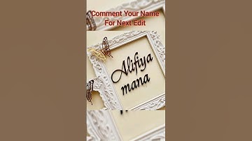 Alifiya Frame name editing||#ytshorts#imagecreation#meta#ai#frame