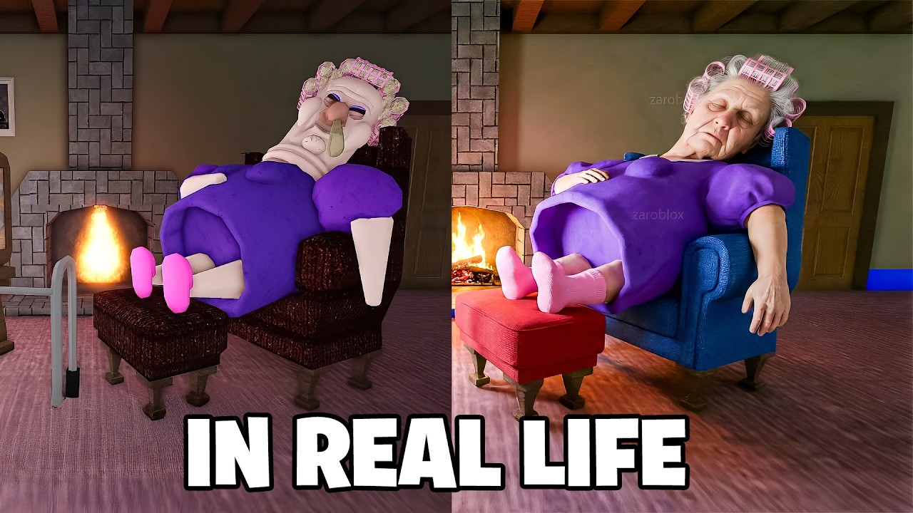 Grumpy Gran Obby in Real Life - All Morphs Unlocked Barry, Ani-Tron ...