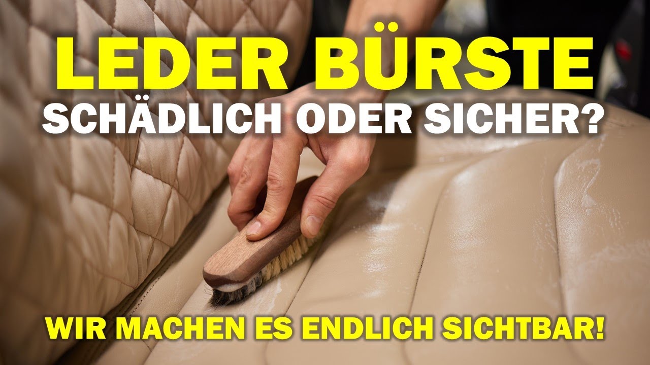 Wir machen Leder-Schäden sichtbar! So schnell beschädigt eine Lederbürste dein Lenkrad und die Sitze