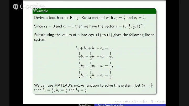 Explicit Runge-Kutta methods part 2