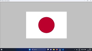 how to make Japanese flag by using python