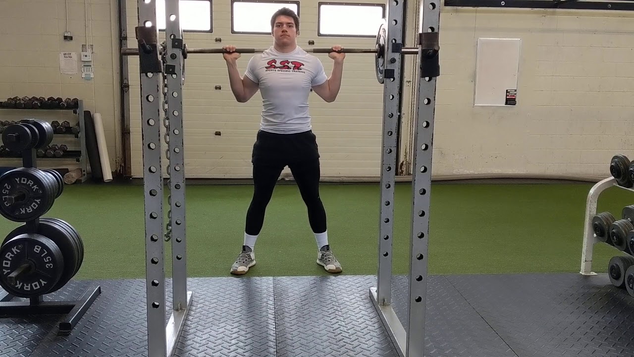 Barbell Back Squat with Chains Front YouTube