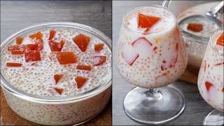 Sago Jelly Milk Summer Drink Recipe | Ramadan Special | Sago SummerDrink Recipe | Iftar Drink Recipe