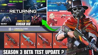 Codm Season 3 Leaks | Beta Test Server Update | Another Collab Retuning |Mythic Draw leaks Codm 2026