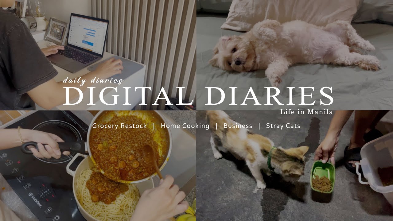 Digital Diaries PH ep1 | Life in Manila — grocery restock, home cooking, business, stray cats