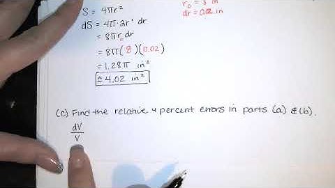 19. Increments and Differentials - Part 2 - Error propagation and estimating function values